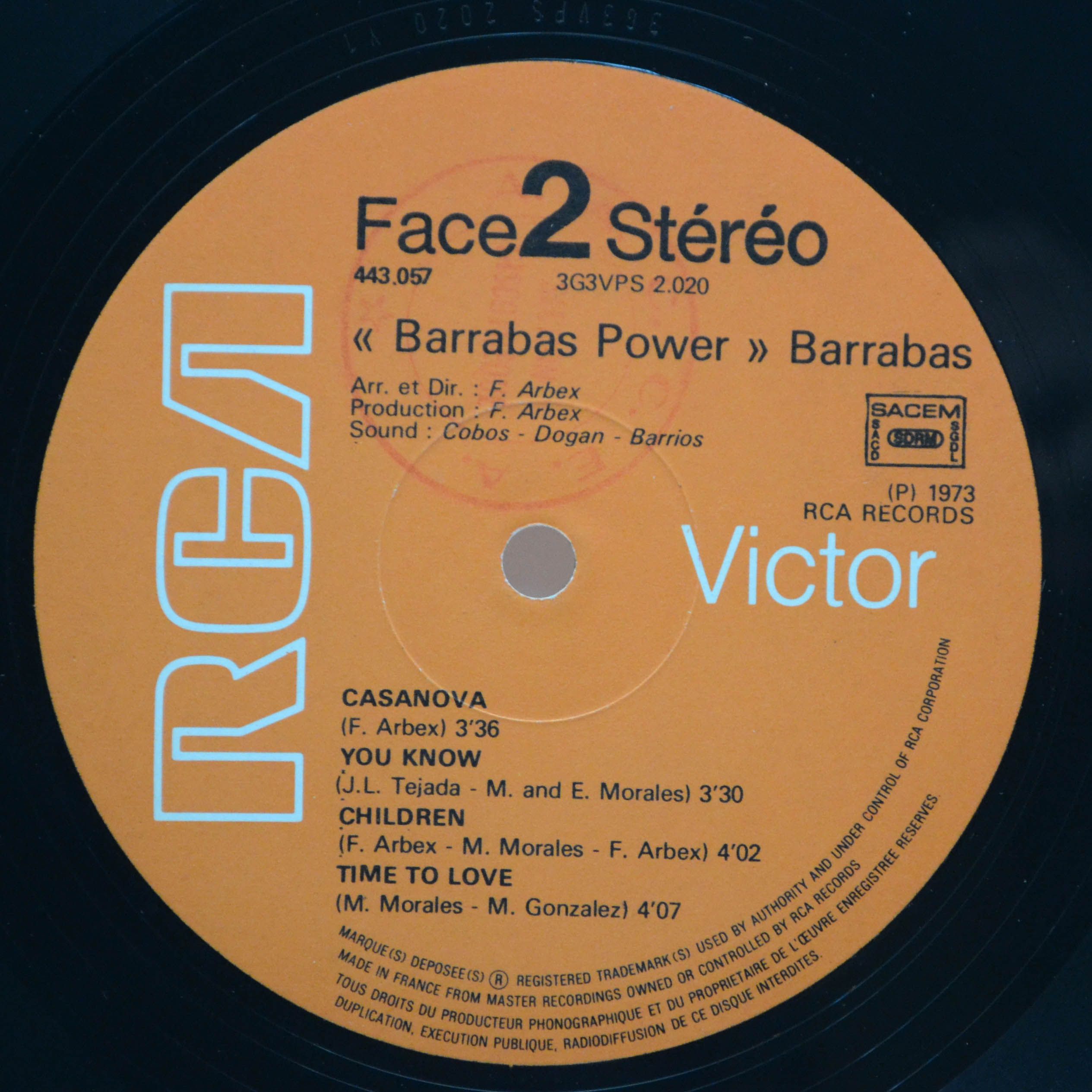 Виниловая пластинка Barrabas — Power, 1973