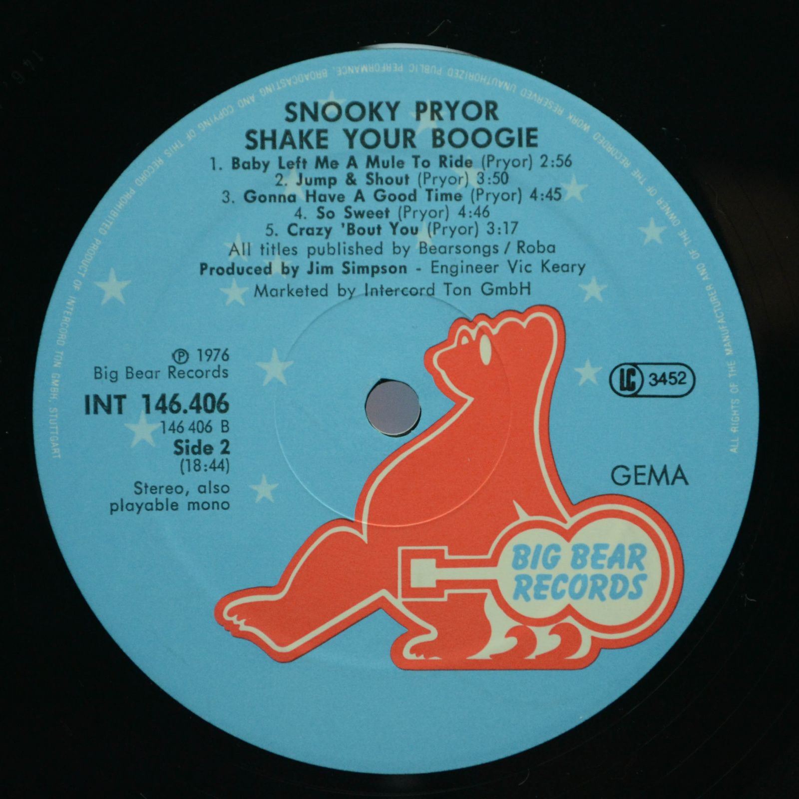 Виниловая пластинка Snooky Prior — Shake Your Boogie, 1976